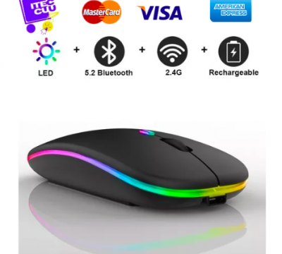 Mouse Inalámbrico LED Recargable (1)